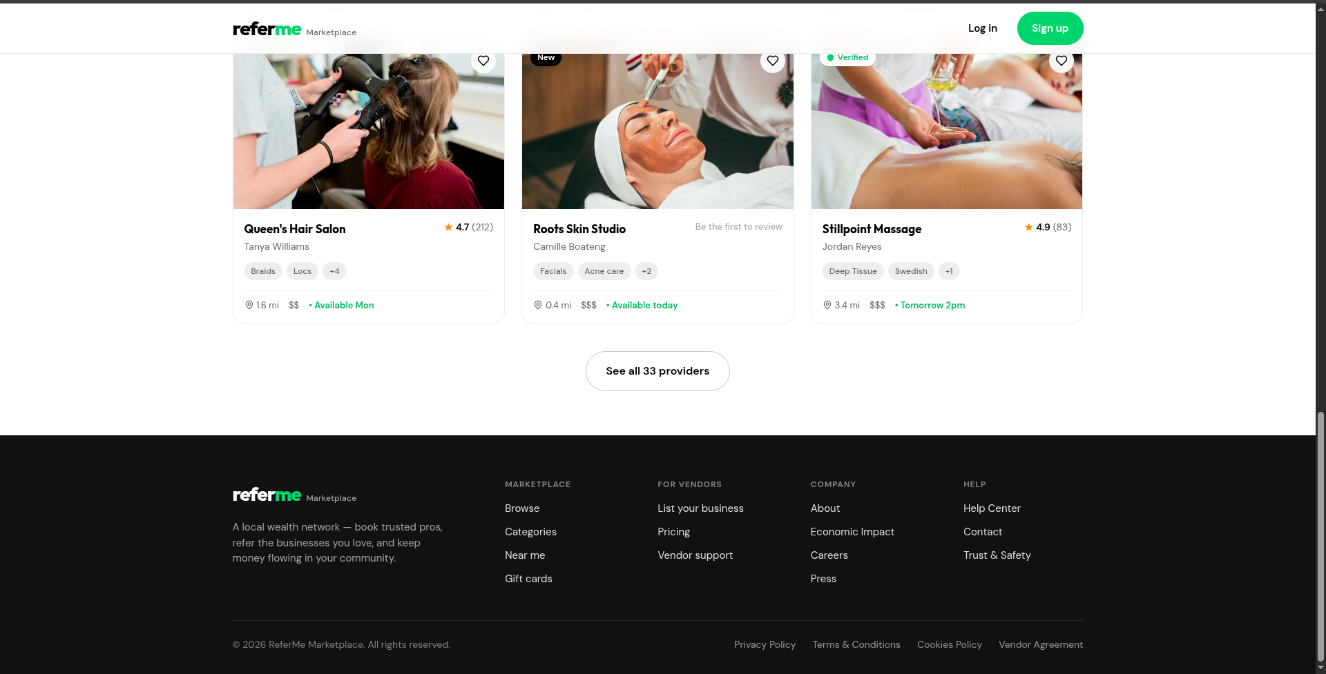 ReferMe Marketplace portfolio 2