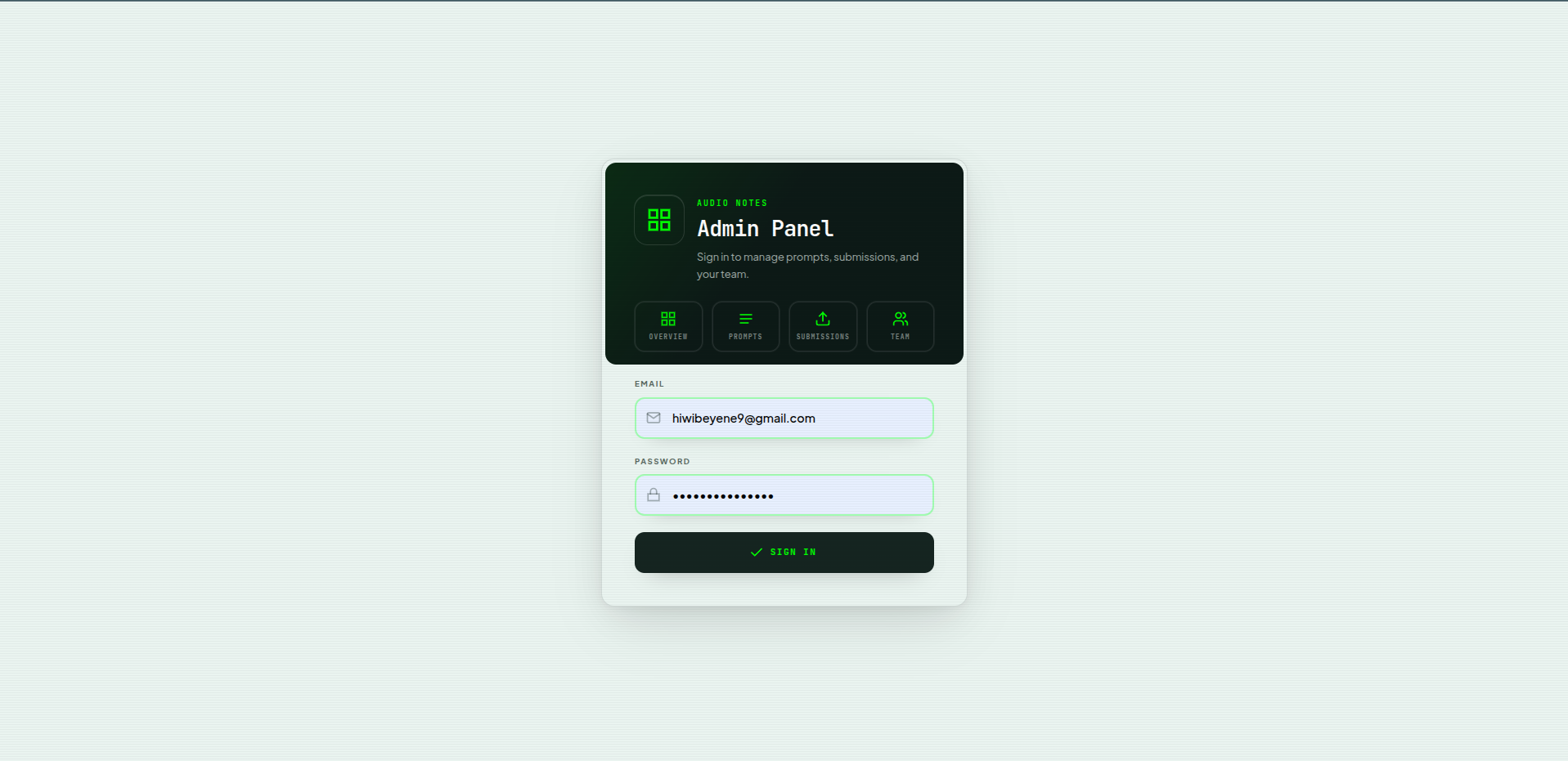 Voice Note Switchboard portfolio 1
