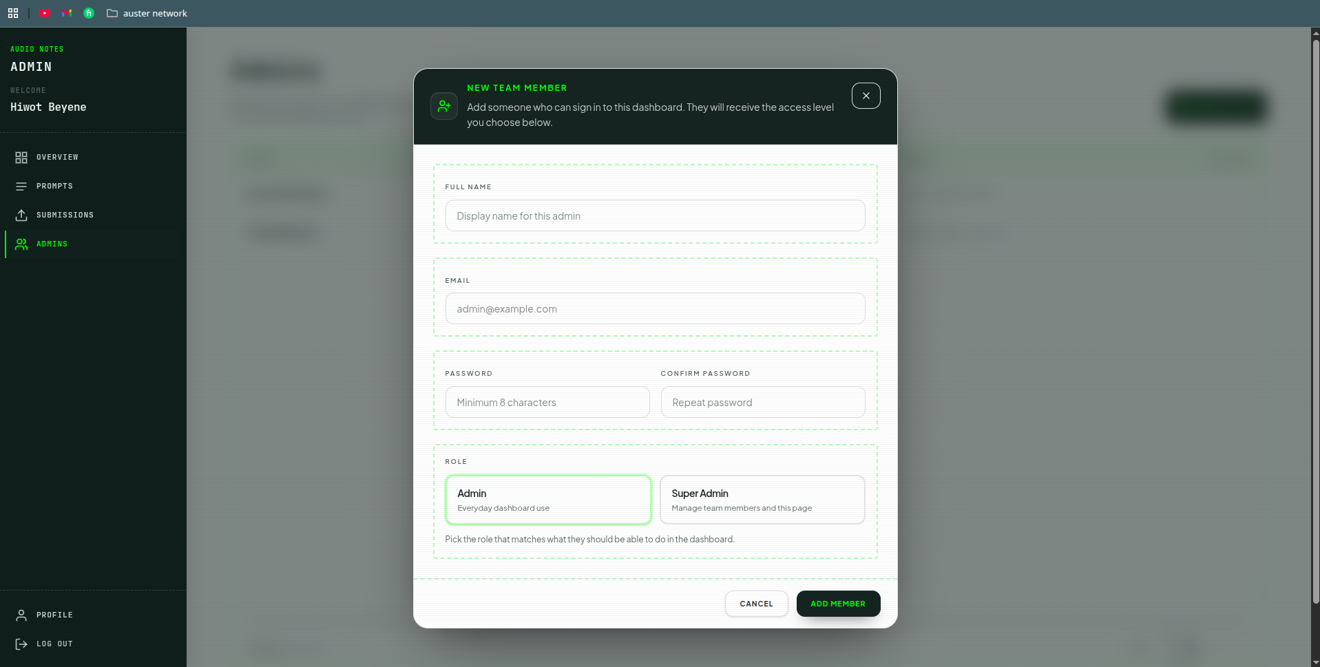 Voice Note Switchboard portfolio 4